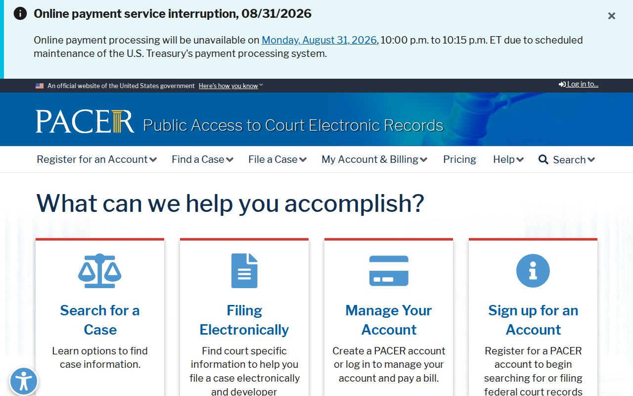 Athens County court records PACER federal docket access